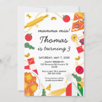 Mamma Mia! Italian Birthday Party Invitation