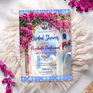 Mamma Mia Italian Tile Disco Ball Bridal Shower Invitation
