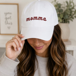 'Mamma' New Mom Mother's Day Baby Shower Gift Embroidered Hat