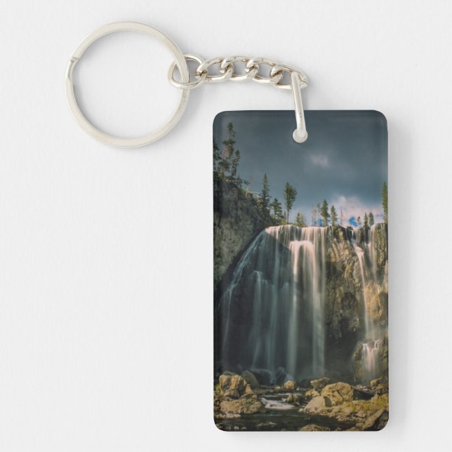 Mammatocumulus clouds at sunset keychain (Front)
