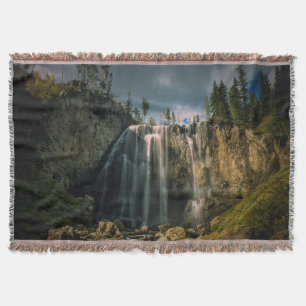 Mammatocumulus clouds at sunset throw blanket