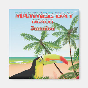 Mammee Bay Beach Jamaica travel poster Magnet