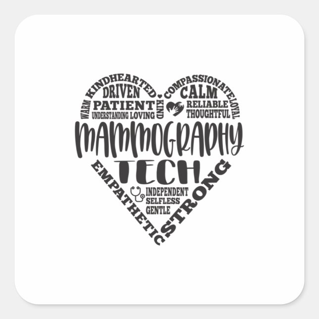 Mammography tech, Mammo technologist Square Sticker (Front)
