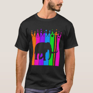 Mammoth Animal Rainbow Bubble With Silhouette T-Shirt