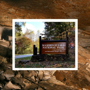 Mammoth Cave Entrance Sign, National Park Postcard