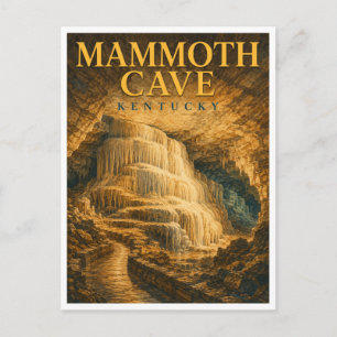 Mammoth Cave Kentucky Frozen Niagara GeoSaga Postcard