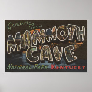 Mammoth Cave, Kentucky - Large Letter Scenes Poster