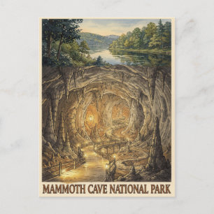 Mammoth Cave National Park Cave Travel Postcard