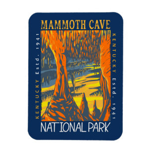 Mammoth Cave National Park Kentucky Distressed  Magnet