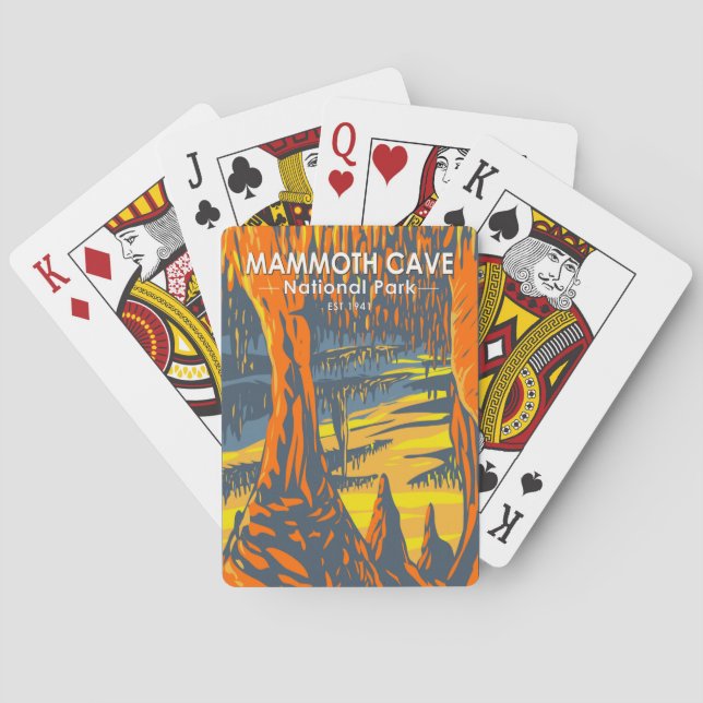Mammoth Cave National Park Kentucky  Playing Cards (Back)