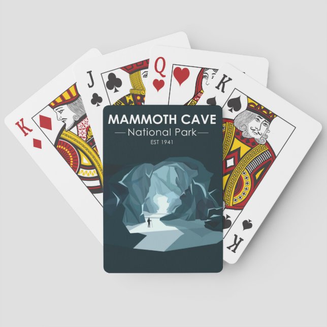 Mammoth Cave National Park Kentucky Vintage  Playing Cards (Back)