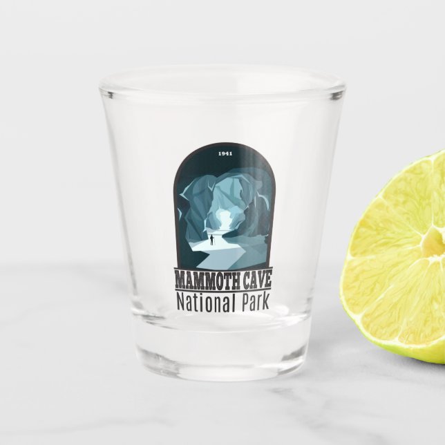 Mammoth Cave National Park Kentucky Vintage Shot Glass (Front)