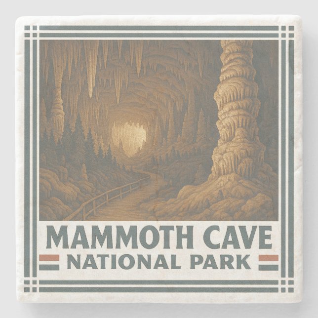 Mammoth Cave National Park Stone Coaster (Front)