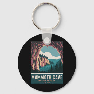 Mammoth Cave National Park Vintage Camping Hiking Keychain