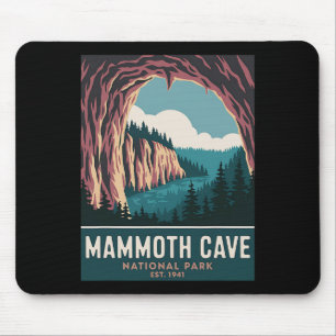 Mammoth Cave National Park Vintage Camping Hiking Mouse Pad