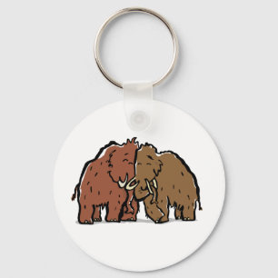 mammoth couple keychain