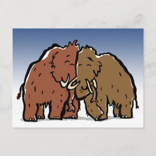 mammoth couple postcard
