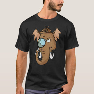 Mammoth Detective With Magnifying Glass T-Shirt