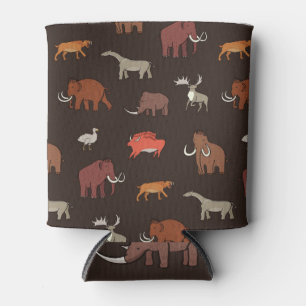 Mammoth Era: Prehistoric Themed Pattern. Can Cooler