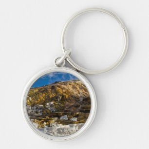 Mammoth Hot Spring Keychain