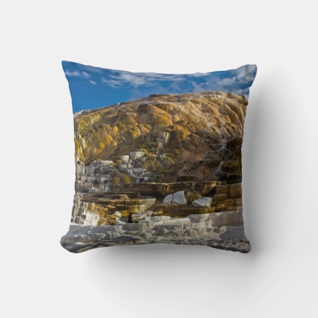 Mammoth Hot Spring Throw Pillow (Front)