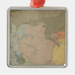 Mammoth Hot Springs and Vicinity Metal Ornament