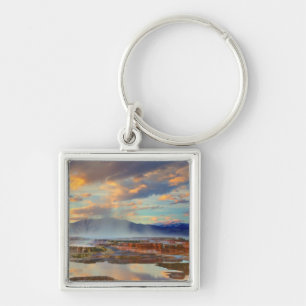 Mammoth Hot Springs Keychain