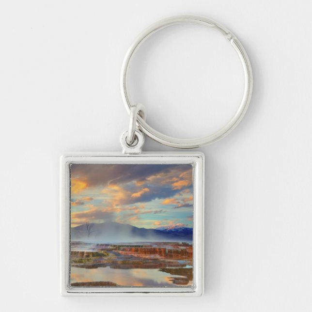 Mammoth Hot Springs Keychain (Front)