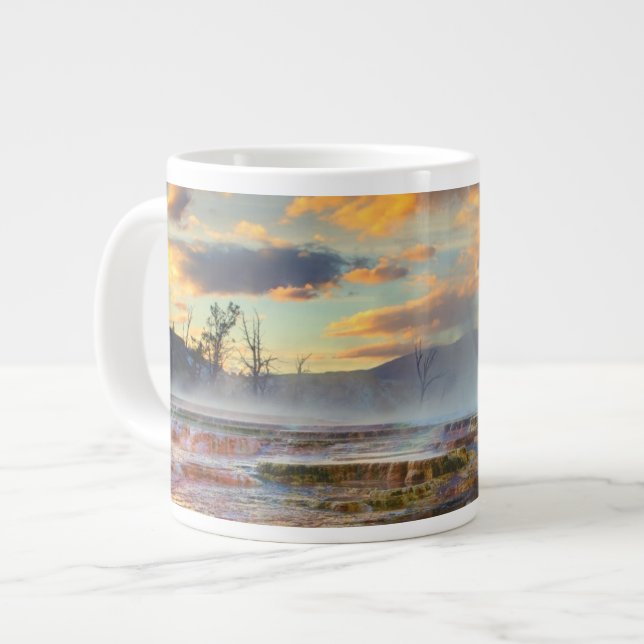 Mammoth Hot Springs Large Coffee Mug (Front Left)