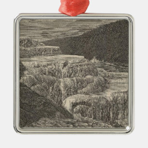 Mammoth Hot Springs Metal Ornament