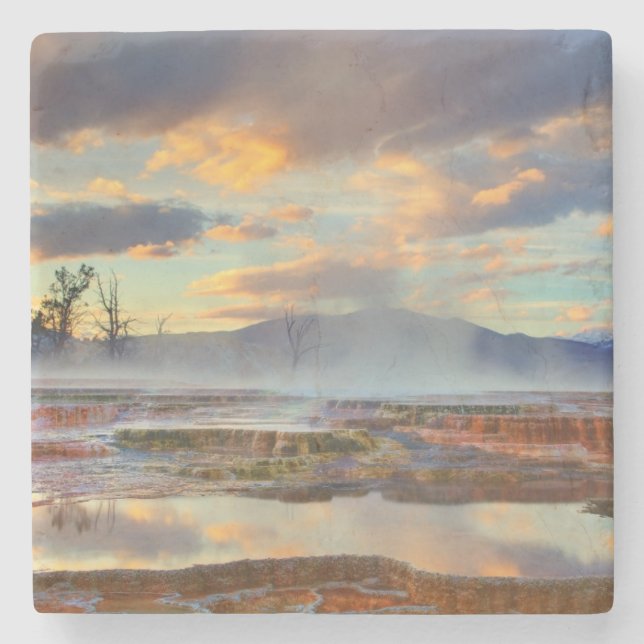 Mammoth Hot Springs Stone Coaster (Front)