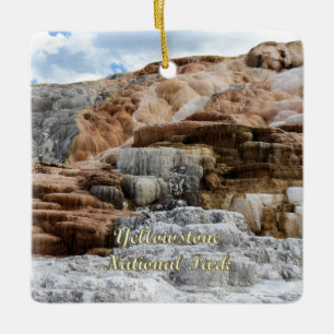 Mammoth Hot Springs, Yellowstone National Park Ceramic Ornament