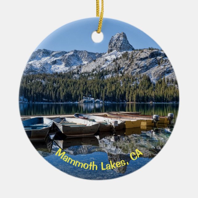 Mammoth Lakes, CA Ceramic Ornament (Front)