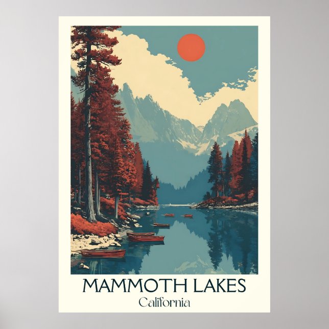 Mammoth Lakes California Art Print | Mountain Lake (Front)