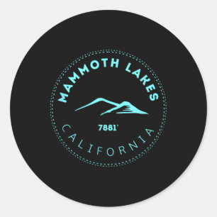 Mammoth Lakes California Mountain Town - Elevated  Classic Round Sticker