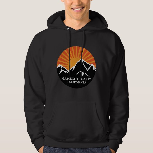 Mammoth Lakes California Retro Sunset Mountains Vi Hoodie (Front)