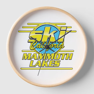 Mammoth Lakes California Ski logo Clock