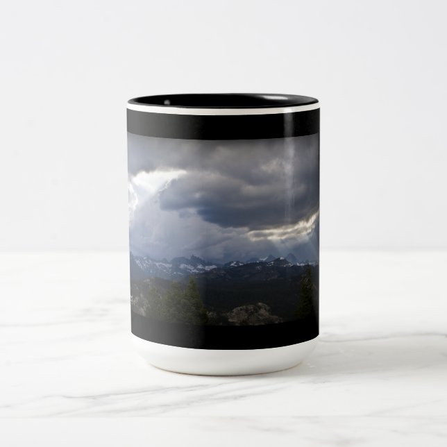Mammoth Lakes MInarets View Two-Tone Coffee Mug (Center)