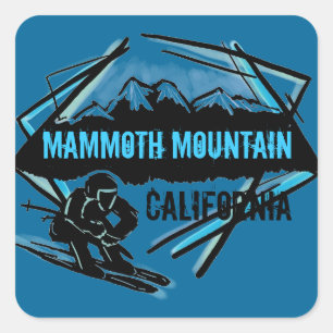 Mammoth Mountain California blue ski stickers