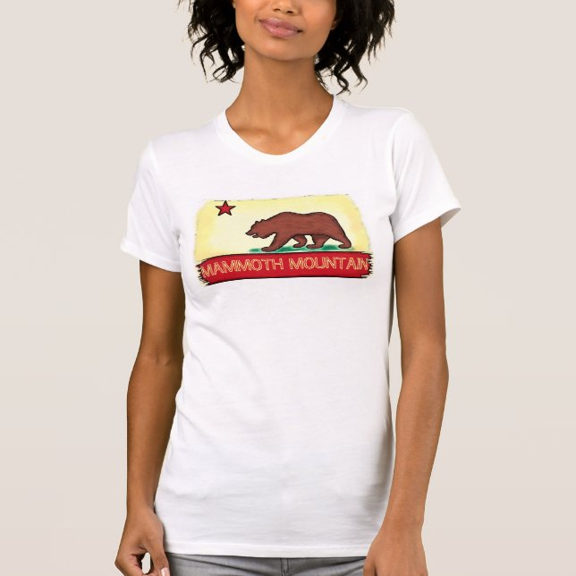 Mammoth Mountain California ladies state flag tee (Front)