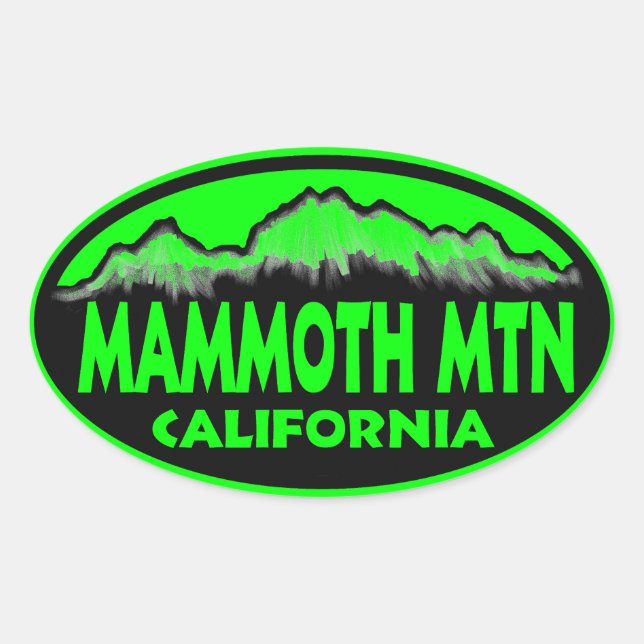 Mammoth Mountain California oval stickers (Front)