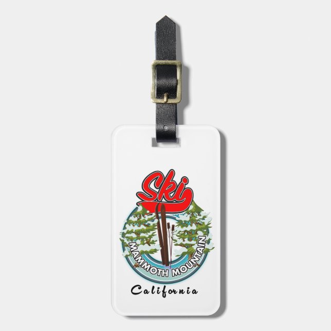 Mammoth Mountain California ski logo Luggage Tag (Front Vertical)