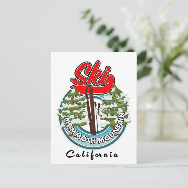 Mammoth Mountain California ski logo Postcard (Standing Front)