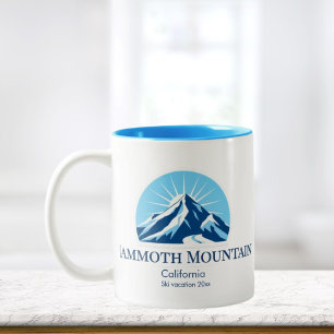 Mammoth Mountain California ski resort souvenir Two-Tone Coffee Mug