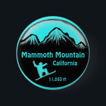 Mammoth Mountain California snowboard art button<br><div class="desc">Mammoth Mountain California snowboard art button</div>