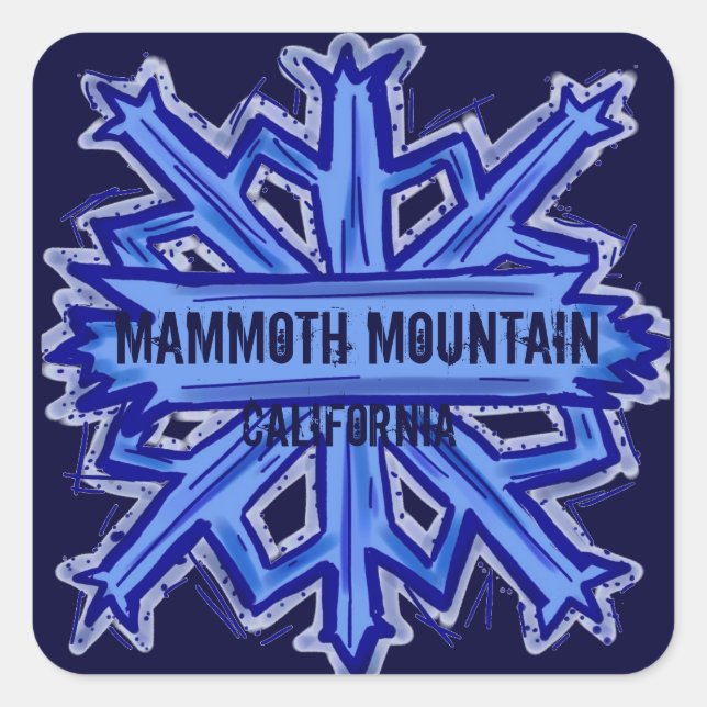 Mammoth Mountain California snowflake stickers (Front)