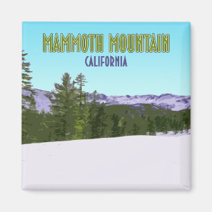 Mammoth Mountain Ski Resort California Vintage Magnet