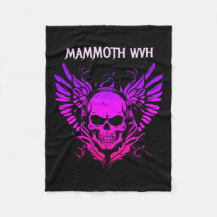 Mammoth Music Wvh Funny Vintage Design Skull For M Fleece Blanket