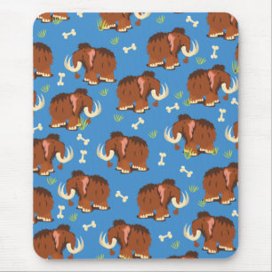 Mammoth Pattern cute cartoon. Mouse Pad
