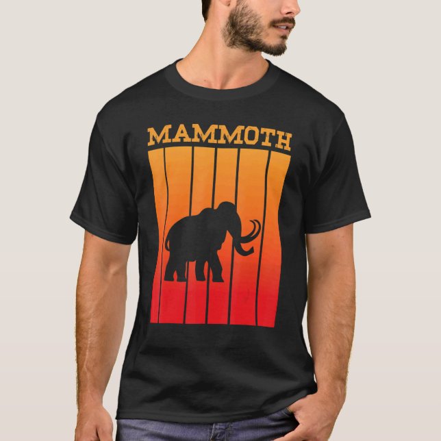 Mammoth Shadow Silhouette At Sunset T-Shirt (Front)